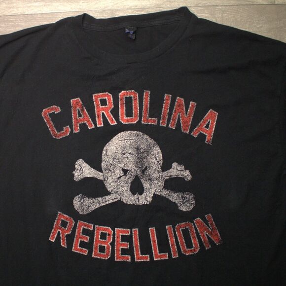 Tultex Carolina Rebellion 2015 Mens T-Shirt Black Skull Size XXl - Picture 1 of 6